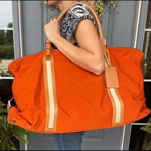LARGE Gucci Orange Canvas Duffle Bag